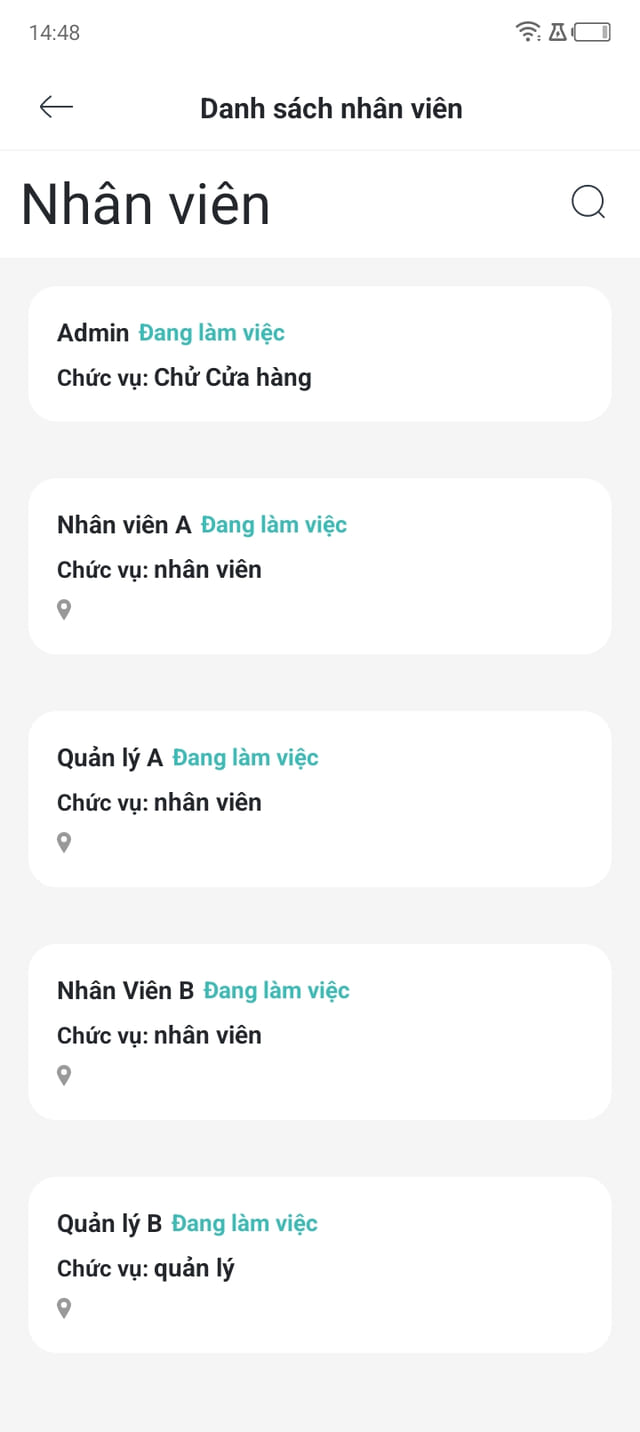 Màn phân quyền theo vai trò của phần mềm quản lý cầm đồ